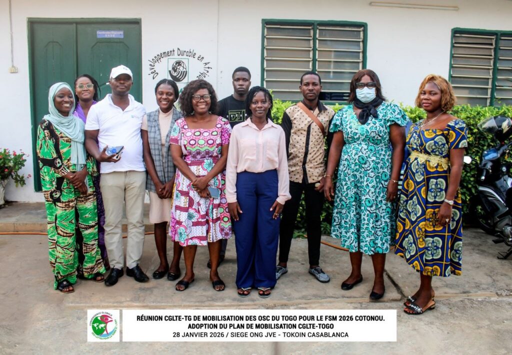Rencontre des OSC du Togo pour le FSM Cotonou 2026 : la  CGLTE TOGO adopte son plan de mobilisation