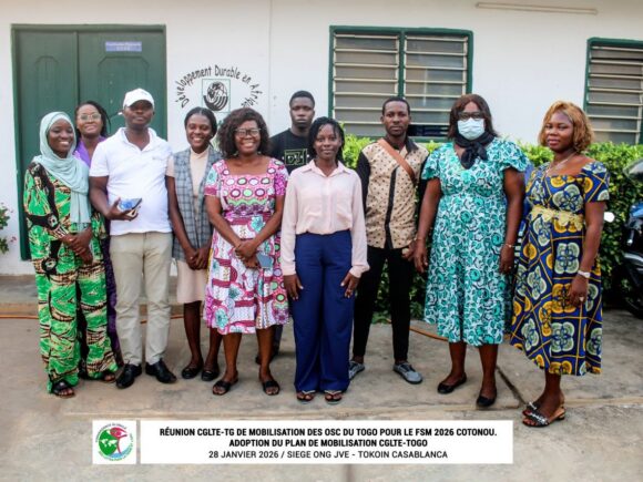 Rencontre des OSC du Togo pour le FSM Cotonou 2026 : la  CGLTE TOGO adopte son plan de mobilisation